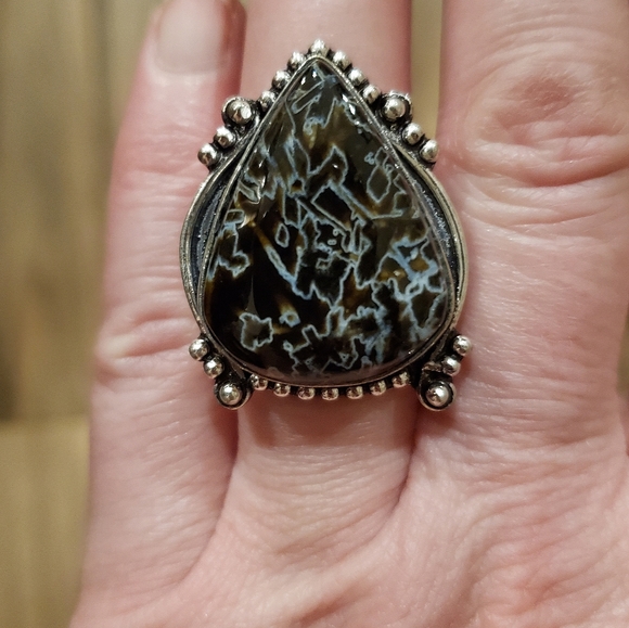 New Stick Agate 925 Silver Ring. - Picture 8 of 8